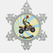 ATV SCHNEEFLOCKEN Zinn-Ornament (Vorderseite)
