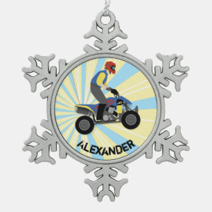 ATV SCHNEEFLOCKEN Zinn-Ornament
