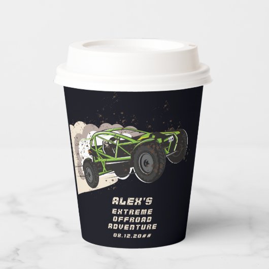 ATV UTV Offroad Abenteuer Extreme Sports Car Club Pappbecher (Vorderseite)