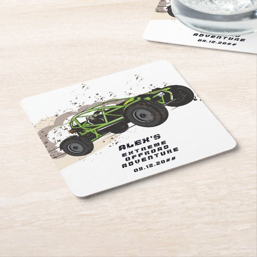 ATV UTV Offroad Abenteuer Extreme Sports Car Club Rechteckiger Pappuntersetzer (angewinkelt)