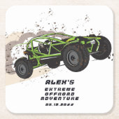 ATV UTV Offroad Abenteuer Extreme Sports Car Club Rechteckiger Pappuntersetzer (Vorderseite)