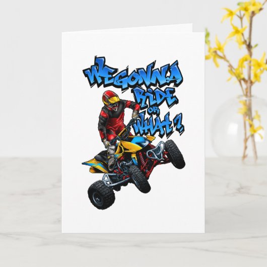 ATV - Wir fahren oder was? T-Shirt Karte (Gelbe Blume)