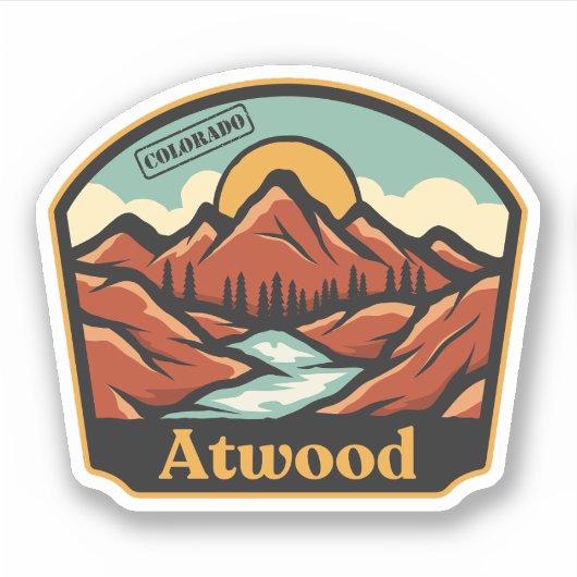 Atwood, Colorado Aufkleber (Vorderseite)