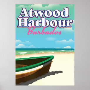 Atwood Harbour Bahamas Reiseplakat Poster