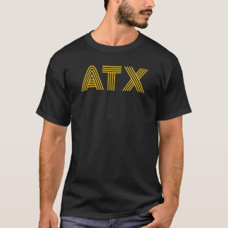 Atx Austin Tx Retro in Gelb T-Shirt