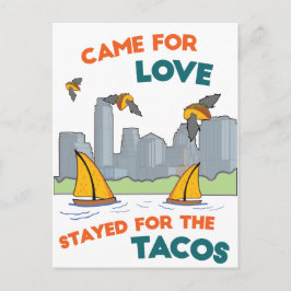 ATX: Kam für Liebe/Bleibe für Tacos Postkarte