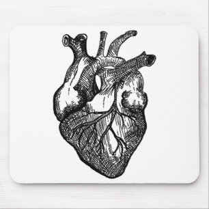 Ätzendes Herz Valentinstag Halloween Liebe Realist Mousepad