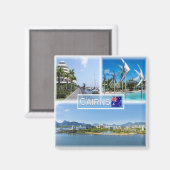 AU005 CAIRNS, Australien, Ozeanien, Mosaik, Kühlsc Magnet (Vorderseite/Rückseite)
