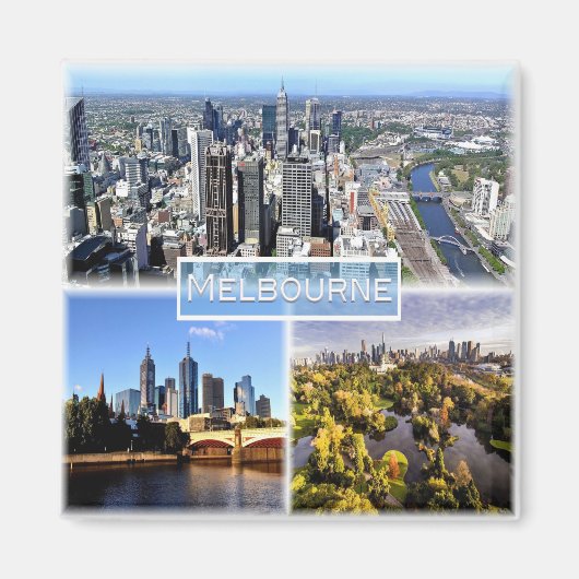 AU006 MELBOURNE, Australien, Ozeanien, Kühlschrank Magnet (Vorne)
