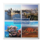 AU015 AUSTRALIEN, Mosaik, Ozeanien, Fliese (Vorderseite)