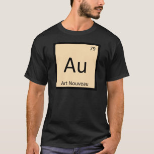 Au - Art Nouveau Chemie Periodensymbol T-Shirt