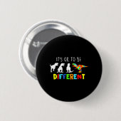 Au-Bewusstseins-Dinosaurier-Jungen-Seien-Anders Button (Vorne & Hinten)