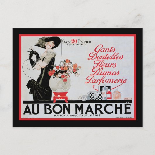 Au Bon Marche Postkarte (Vorderseite)