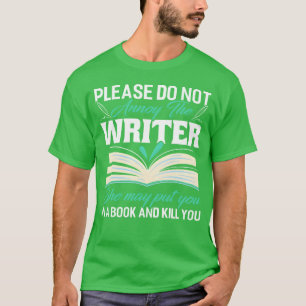 Au Buch Schriftsteller Literatur Bücherwurm Schrei T-Shirt