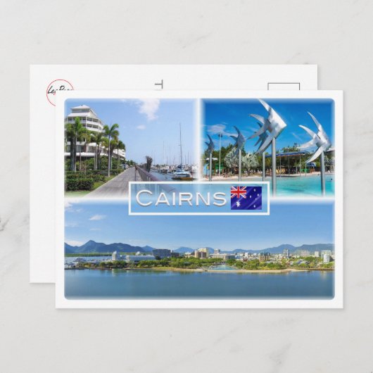 AU Cairns - Pier - Esplanade Lagoon Fish - Postkarte (Vorne/Hinten)