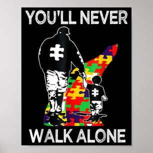 Au Dad Suprt Allein-Puzzle Du wirst niemals laufen Poster