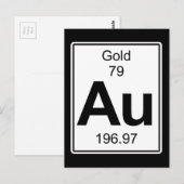 Au - Gold Postkarte (Vorne/Hinten)
