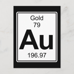 Au - Gold Postkarte