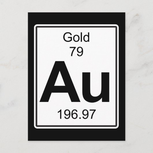 Au - Gold Postkarte (Vorderseite)