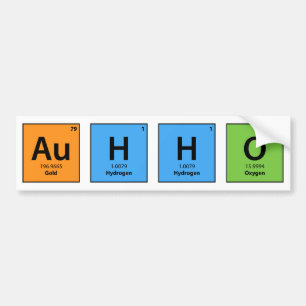 Au H2 O Autoaufkleber