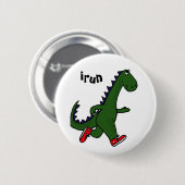 AU lustiger Joggen-Dinosaurier-Knopf Button (Vorne & Hinten)