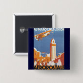 Au Maroc Par Avion Button (Vorne & Hinten)