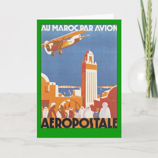Au Maroc Par Avion Karte (Vorderseite)