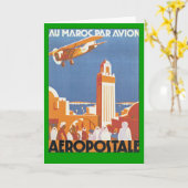 Au Maroc Par Avion Karte (Gelbe Blume)