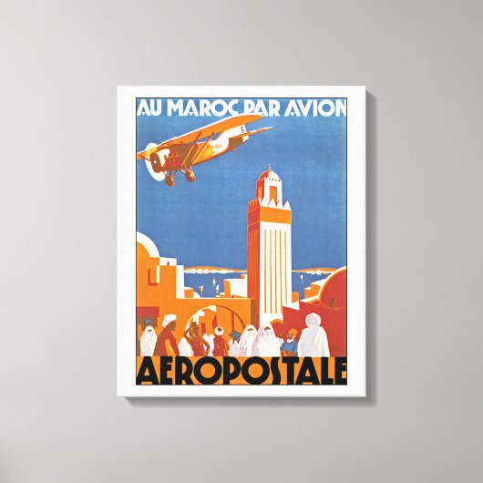 Au Maroc Par Avion - m Leinwanddruck (Vorderseite)