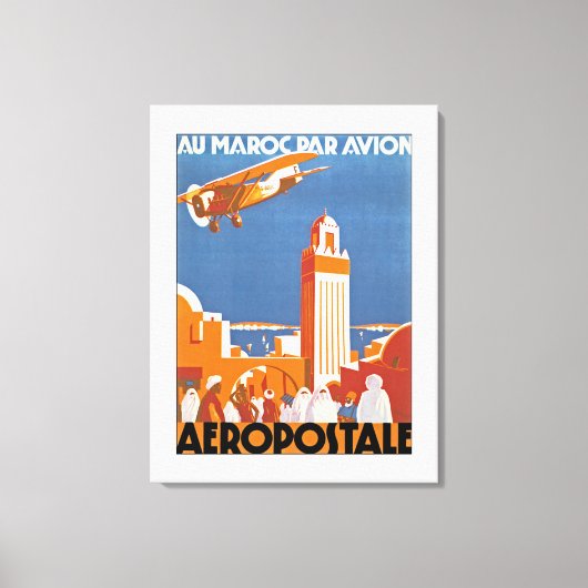 Au Maroc Par Avion - m Leinwanddruck (Vorderseite)