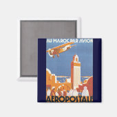 Au Maroc Par Avion Magnet (Vorderseite/Rückseite)