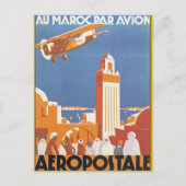 Au Maroc Par Avion Postkarte (Vorderseite)
