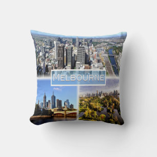 AU Melbourne - Stadtzentrum und Fluss Yarra - Skyl Kissen