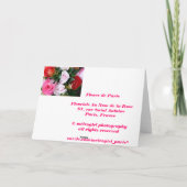 au Nom de la Rose Karte (Rückseite)