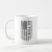 Au Pair USA Flag Distressed design Kaffeetasse (Links)