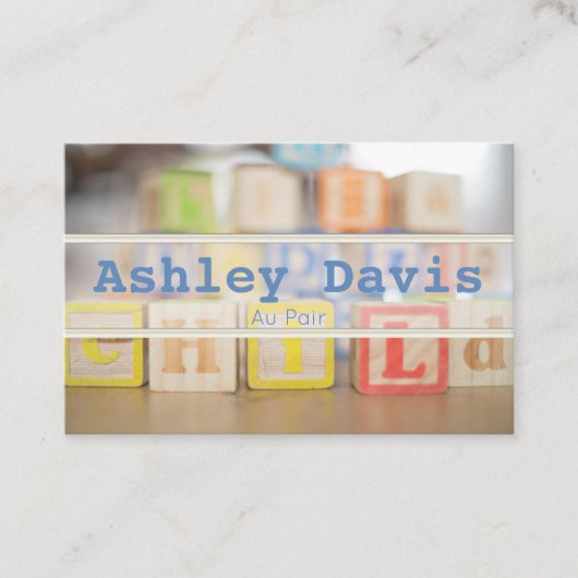 Au Pair-Visitenkarten Visitenkarte (Vorderseite)