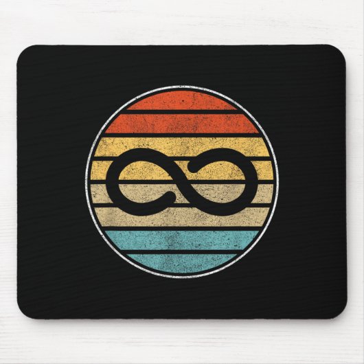 Au-Rechte Retro-Vintage-Unendlichkeit-Bewusstsein Mousepad (Vorne)