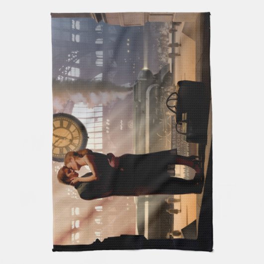 Au Revoir 2 Geschirrtuch (Vertikal)