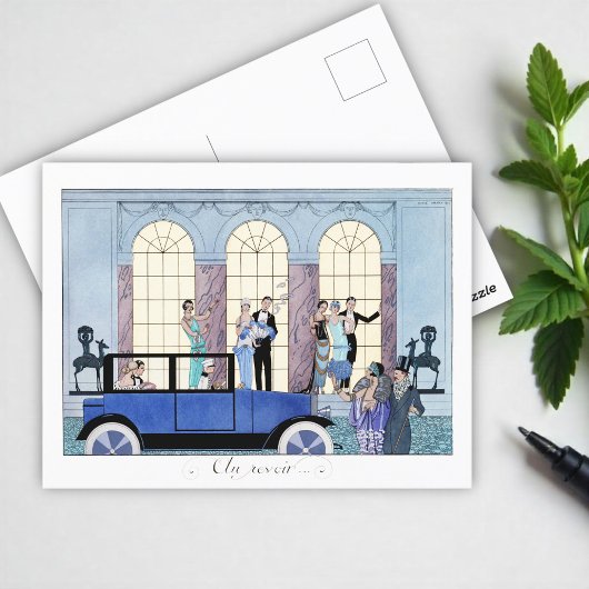 Au Revoir ( Auf Wiedersehen) Postkarte