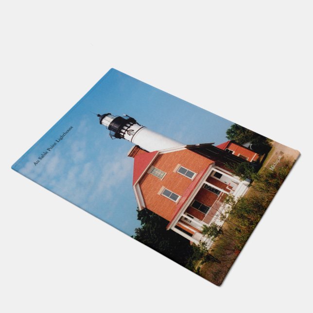Au Sable Point Lighthouse Fußmatte (Schrägansicht)