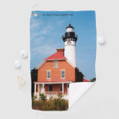 Au Sable Point Lighthouse Golf Handtuch (Insitu)