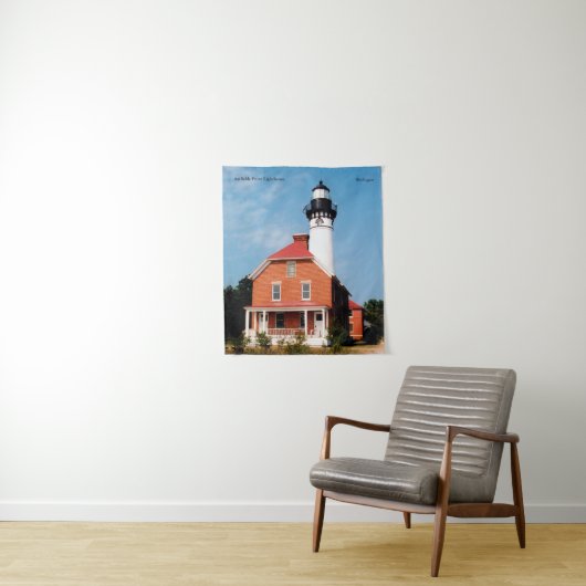 Au Sable Point Lighthouse hoch Wandteppich (Beispiel)
