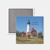 Au Sable Point Lighthouse-Magnet Magnet (Vorderseite/Rückseite)