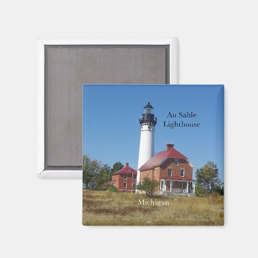 Au Sable Point Lighthouse-Magnet Magnet (Vorderseite/Rückseite)
