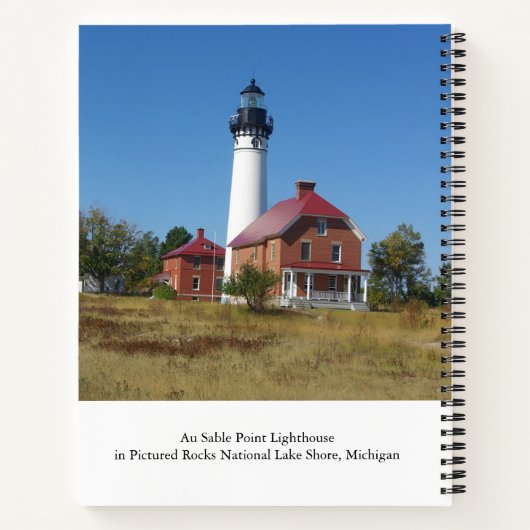 Au Sable Point Lighthouse Notebook Notizblock (Rückseite)