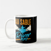 Au Sable River Rat Flößen Kanufahren Angeln Bootfa Kaffeetasse (Links)