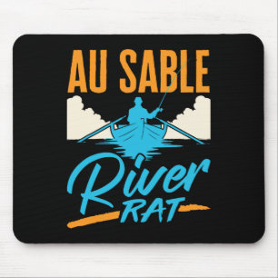 Au Sable River Rat Flossfahrt Kanufahren Angeln Bo Mousepad