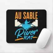 Au Sable River Rat Rafting Canoeing Fishing Boatin Mousepad (Mit Mouse)