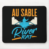 Au Sable River Rat Rafting Canoeing Fishing Boatin Mousepad (Vorne)