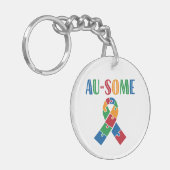 Au-some Autismus Awareness Schlüsselanhänger (Vorderseite links)